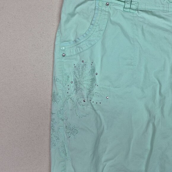 Gloria Vanderbilt Women's Mint Green Pull-On Capri Pants Plus Sz 18W 40/18.5 - Picture 3 of 6